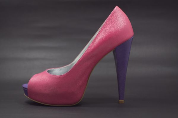 Peep toe Pink / Roxo