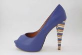 Peep toe azul atanado